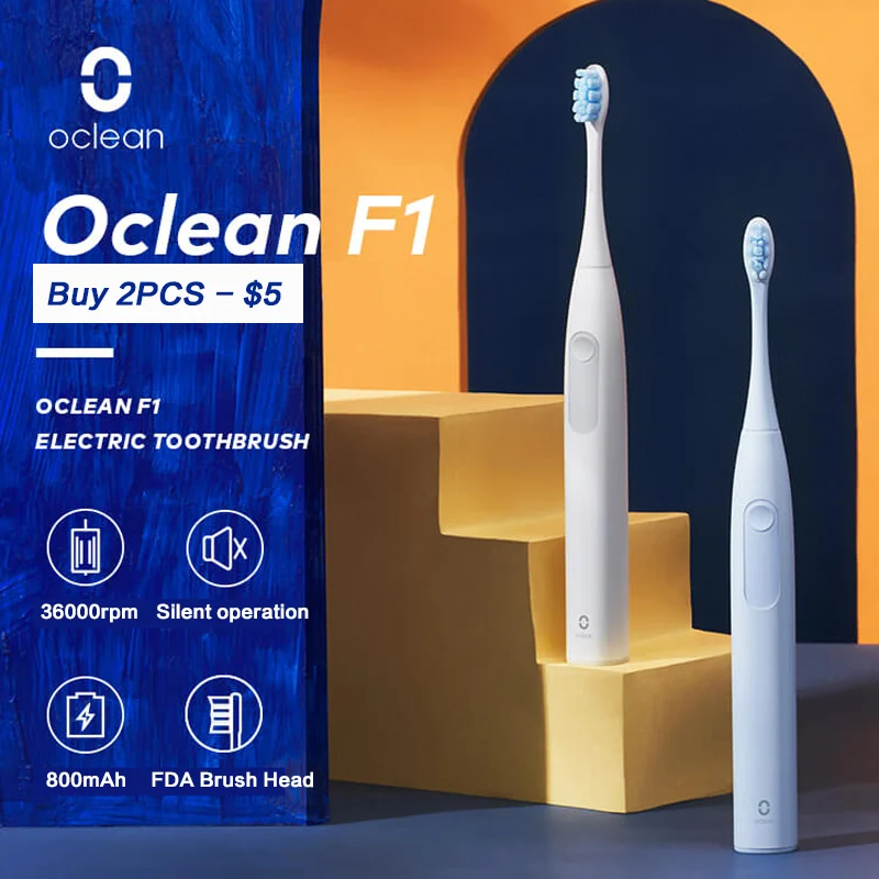 

Oclean F1 Sonic Electric Toothbrush IPX7 Waterproof Smart Toothbrush Three Brushing Modes for Adult Fast Charging Tooth cleaning