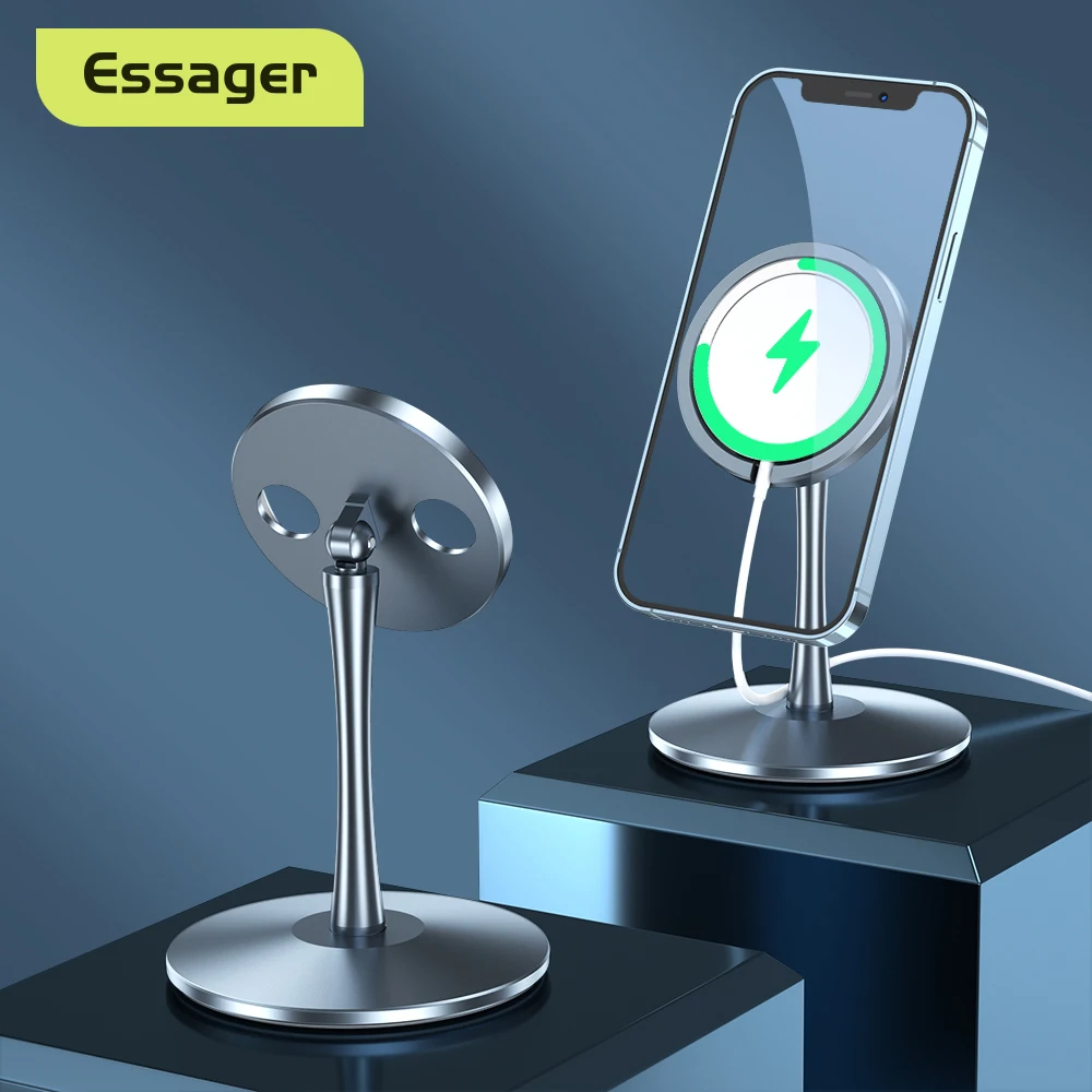 

Essager Настольный держатель для мобильного телефона для Apple Магнитная Беспроводная зарядная станция Мобильный телефон Настольная подставка ...