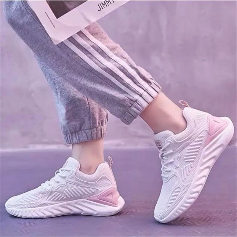 Кроссовки женские на платформе Повседневная дышащая сетчатая Вулканизированная