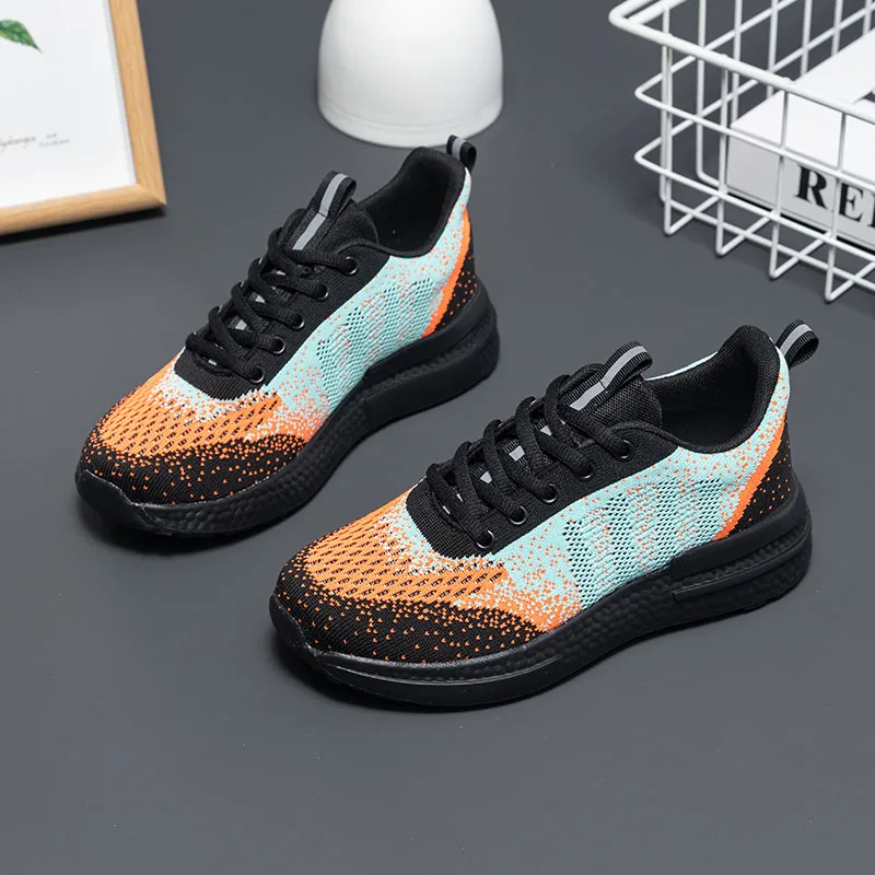 

Кроссовки на платформе для мужчин и женщин, сетчатые беговые туфли, на шнуровке, повседневная спортивная обувь для прогулок и бега, для влюб...