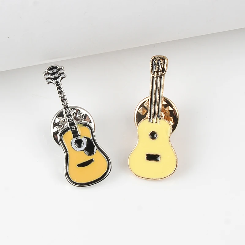 Эмалированные булавки в 2 стилях высокого качества скрипичная брошь виде гитары