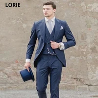 lorie bridegroom wedding suits 3 pieces business suits men formal party suits 2020 fall winter slim fit wedding suits for men