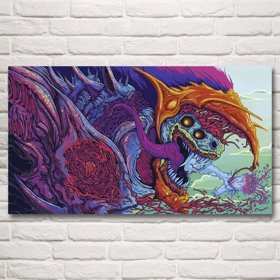 Psychedelic гриб Planet Plant Mountains Hyperbeast Brock Hofer Creature Art Холст печать домашний Декор постер