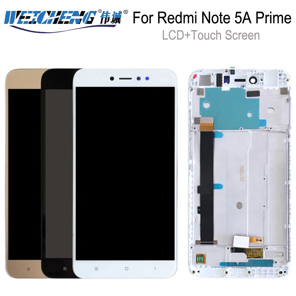 Для Xiaomi Redmi Note 5A Prime ЖК дисплей + сенсорный экран в сборе с рамкой дигитайзер для note