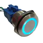 25 мм кольцо освещенное антивандальный металлический переключатель для электромобиля с разъемом HDMI Провод Длина 70 см