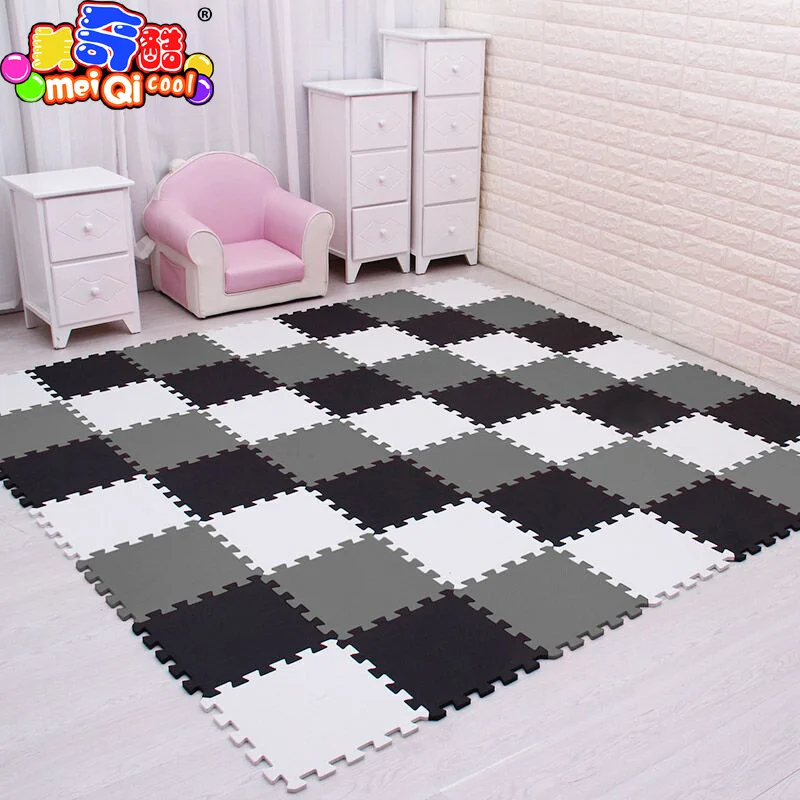 Детский коврик плюшевый детский игровой из пены ЭВА развивающий коврик-пазл