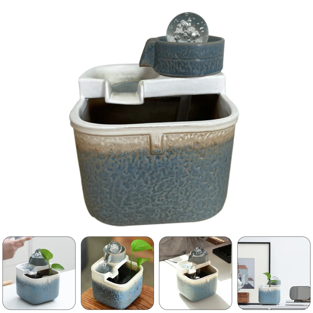 

1pc Water Fountain Waterfall Table Minimalist Water Running Desktop Decor