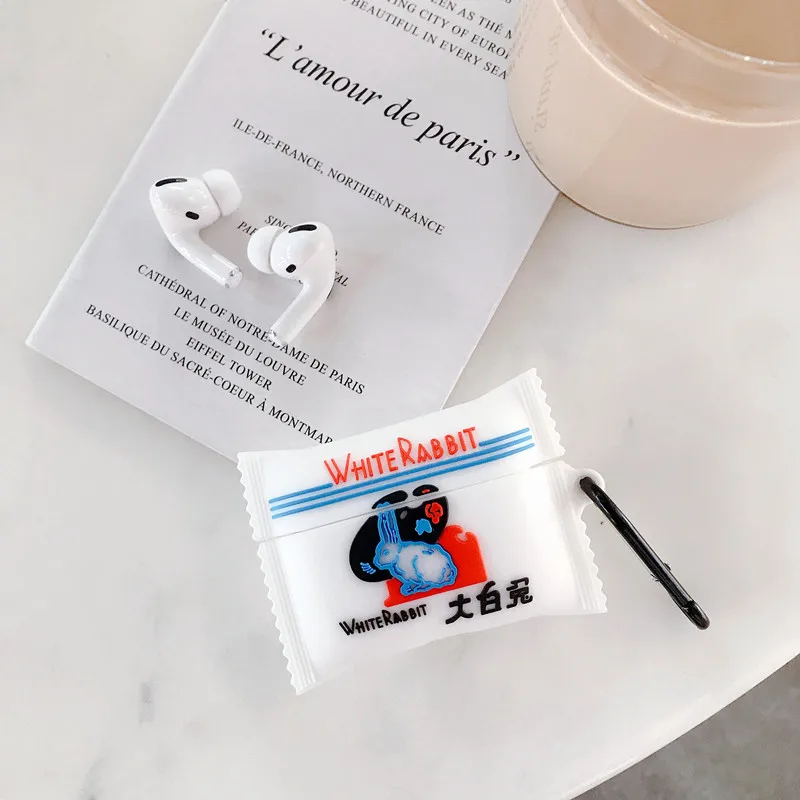 Роскошные Наушники Bluetooth для Apple Airpods Pro 3 защитный чехол 3D большой белый кролик