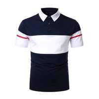 mens polo shirt tops business men casual polo shirt short sleeve spring summer fashion color striped t shirt office male tee