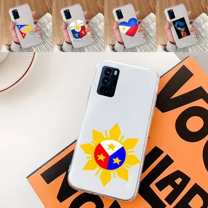

Philippine flag Phone Case Transparent For oppo A57 A93 A73 A59 A55 A72 A77 A79 A83 A91 A92 A11 F9 A53 A52 S