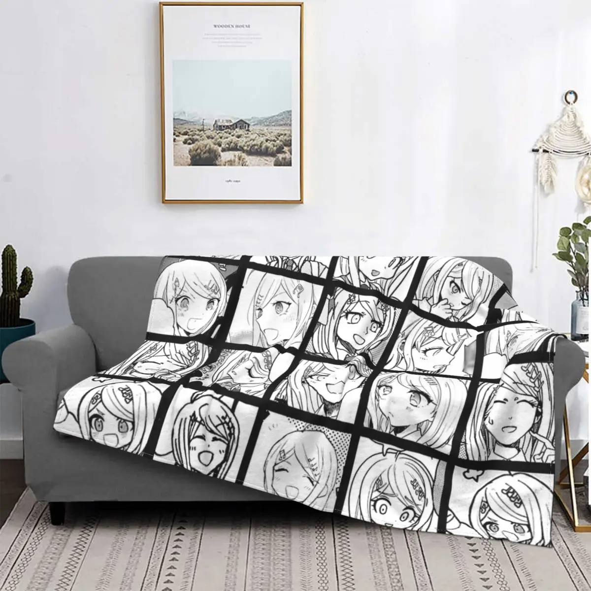 

Danganronpa,Kaede Manga Bed Blanket Bed Covers Luxury Blanket Video Game,Anime Flannel Blanket