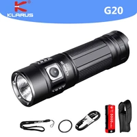 klarus g20 usb high power rechargeable led flashlight torch with 26650 battery 3000 lumens for cree xhp70 n4 led light lantern