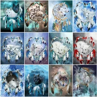 diamond painting kits wolf full round square with ab drill cross stitch mosaic diamond embroidery animal 5d diy home decor