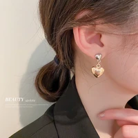 2022 new love personality design metal cool ethos simple earrings for women korean fashion jewelry design personalized earrings