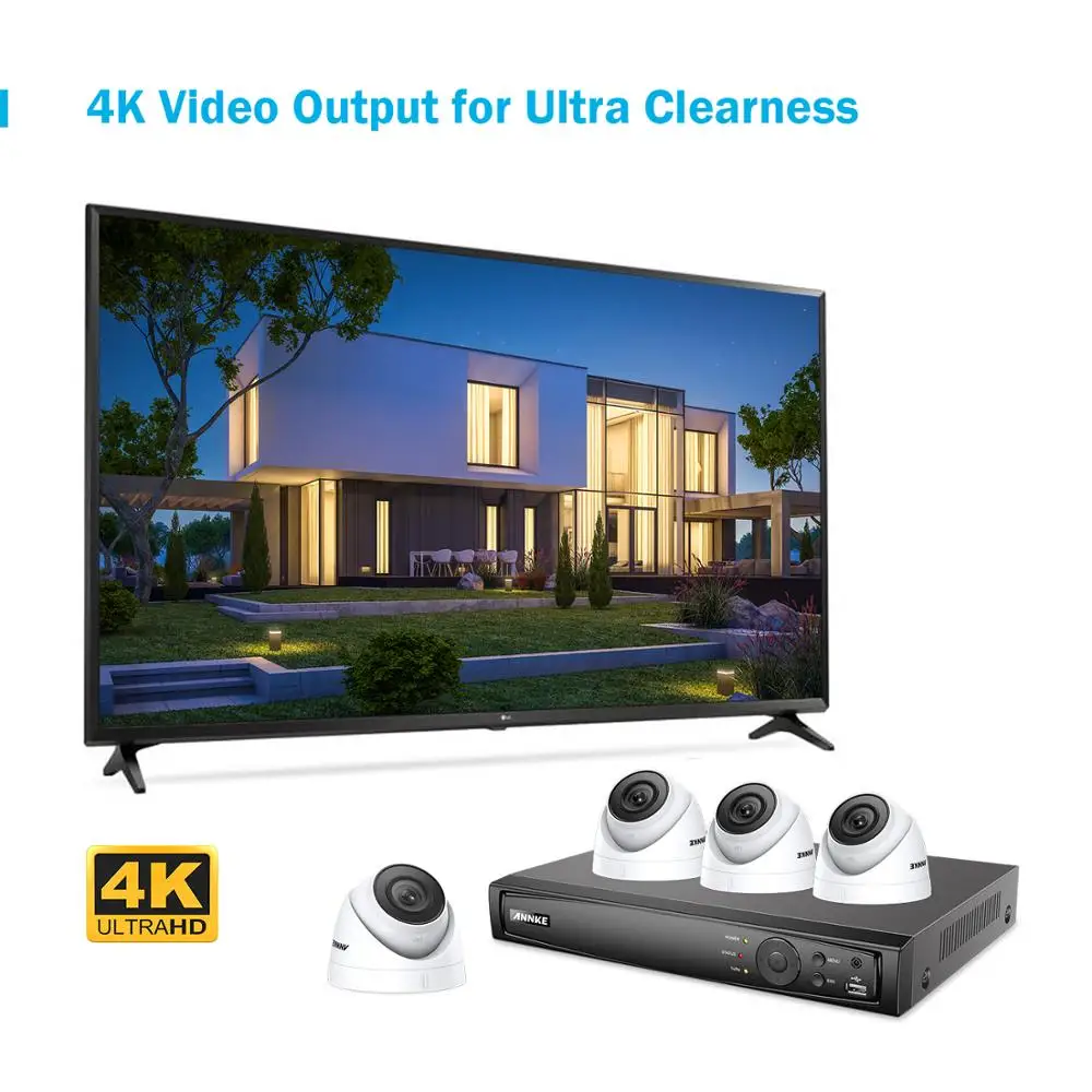 ANNKE 16CH 2MP ультра FHD POE сетевая видео система безопасности 8MP H.265 NVR с 16X 30m ночного