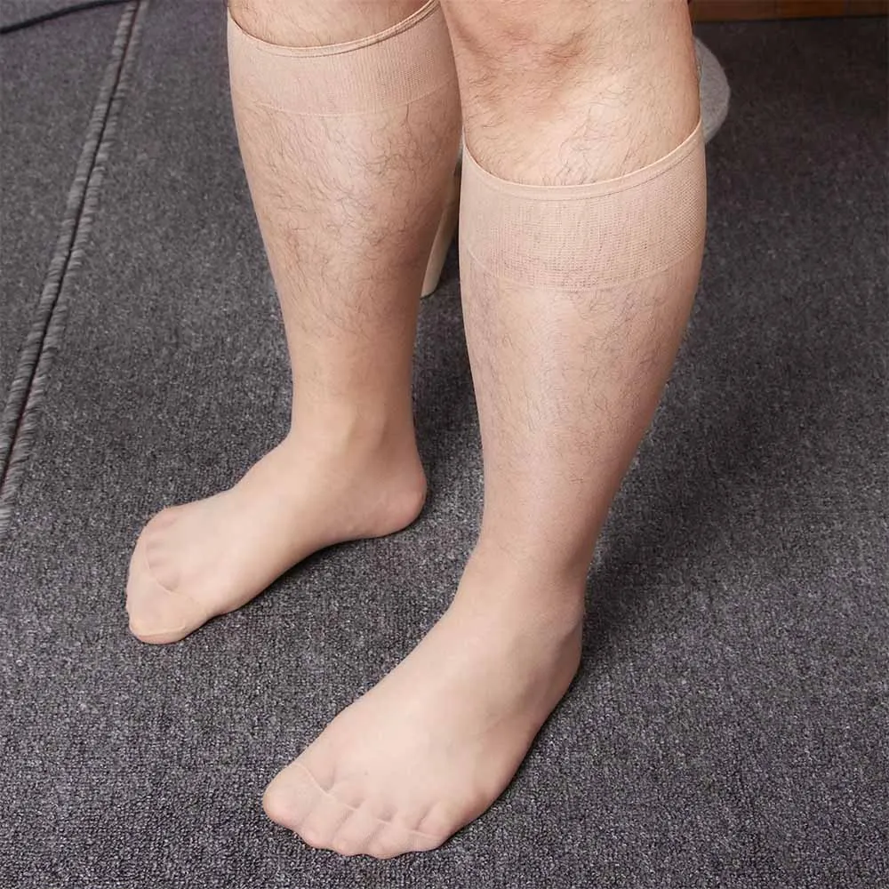 Модные мужские чулки нейлоновые шелковые прозрачные ультратонкие сексуальные