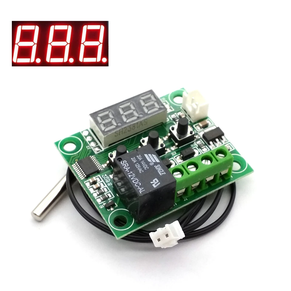 W1209 DC 12V температура отопления охлаждения термостат для контроля