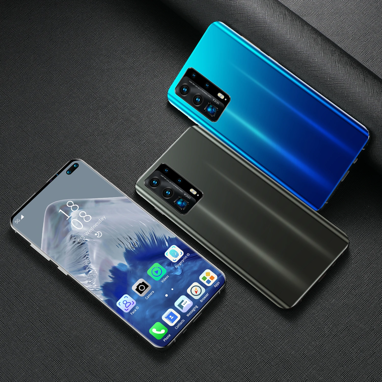 

Newest Global Version Smartphones P45 Pro Cellphones 6.6 Inches 8GB 512GB 5000mAh Android 10.0 4G 5G GPS Wifi Face Unlock Phone