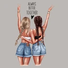 Наклейка на одежду Better Friends, железный топ сделай сам, модная теплопередающая Виниловая аппликация, Железный патч, тепловая печать на одежде сестры