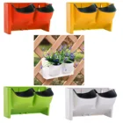 Самополив цветочный горшок настенные подвесные горшки для посадки растений Штабелируемая Вертикальная сеялка прочный растительный горшок для дома настенный сад балкон