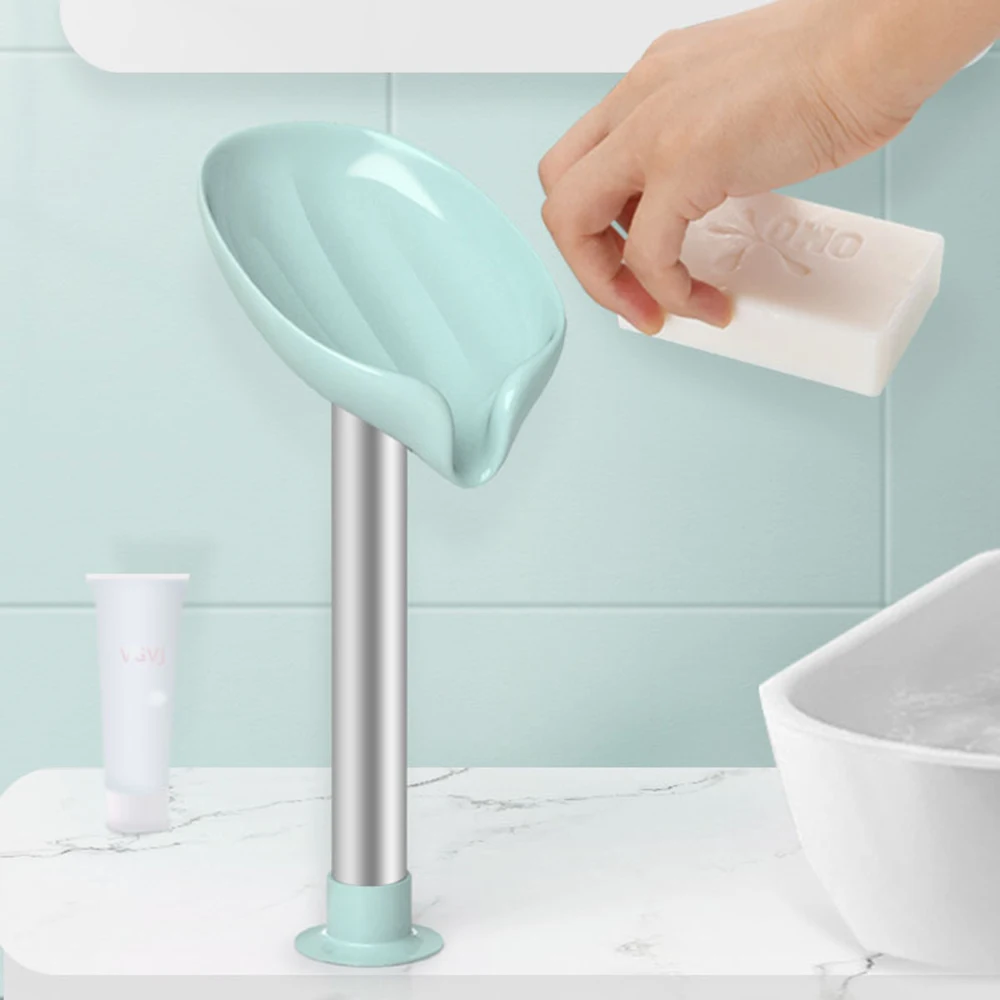 

Creative Leaf Soap Box Soap Holder Drain Toilet Drain Soap Holder For Bath Toilet Soap Storage Shelf Kitchen Storage Soap Shelf