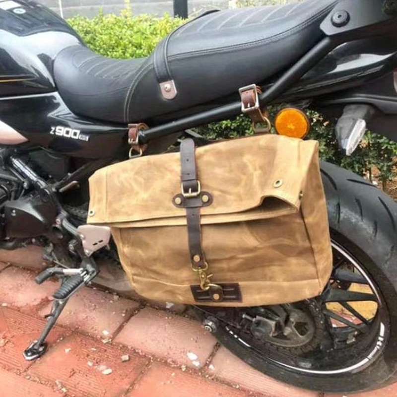 Retro Waxed Waterproof Canvas Messenger Bag Shoulder Bag Men's Business Casual Briefcase