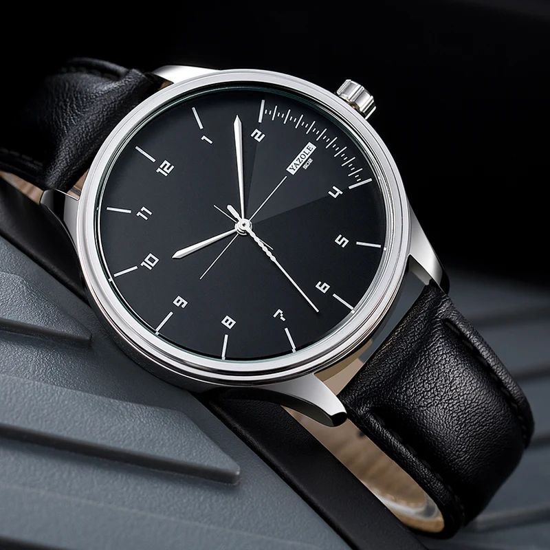 Yazole модные водонепроницаемые мужские часы лучший бренд роскошные кожаные