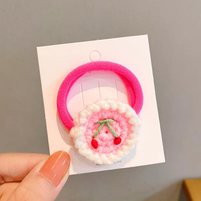 

Lovely Candy Color Children Girls Korean Style Sweet Elastic Hairband Headband Knitted Kids Girls Hair Accessories Hair Gum