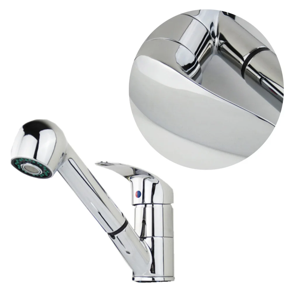 

Copper Brushed Sink Hot and Cold Water Single Lever Single Handle Out/Down Sprayer Rotating Copper Spring