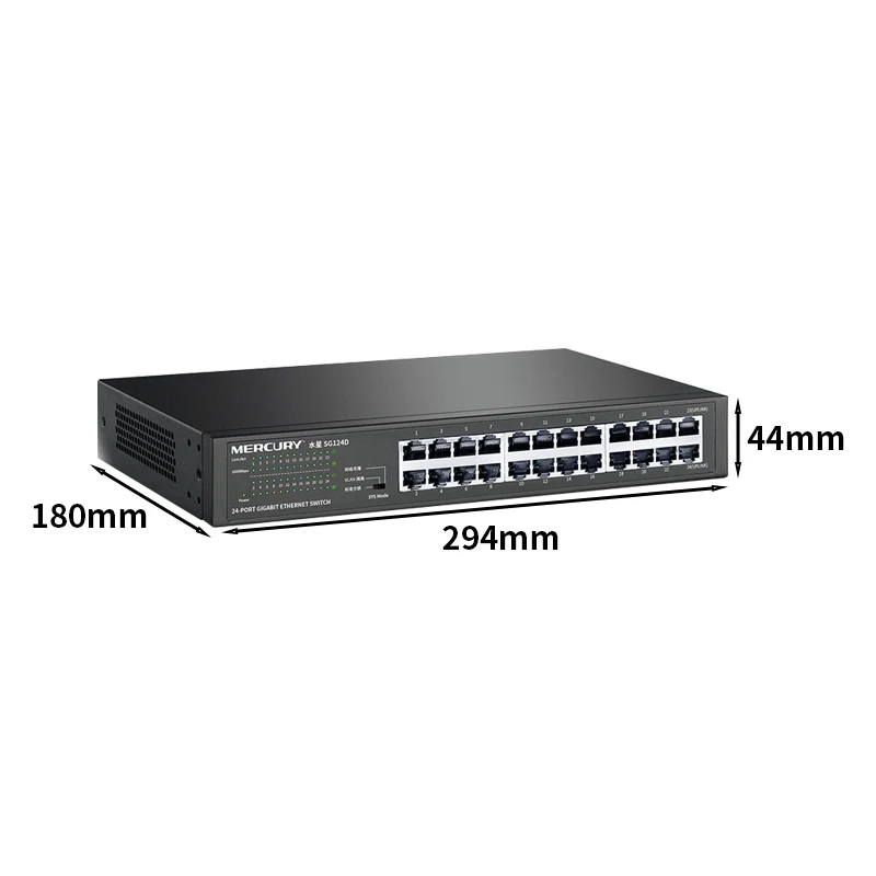 Коммутатор MERCURY SG124D на 24 порта Gigabit Ethernet сетевой коммутатор 10/100/1000 Мбит/с авто
