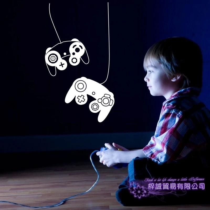 Игра наклейка на ручку Видео игровой контроллер Стикеры играть плакаты тематики