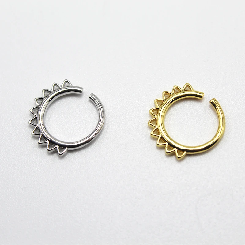 1 шт. круглый цветок кристалл поддельные пирсинг носа ухо для соска септума