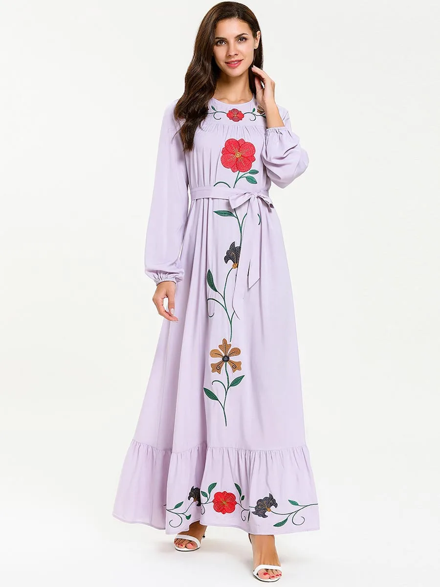 Мусульманское платье марокканский кафтан модная кружевная вышитая длинная