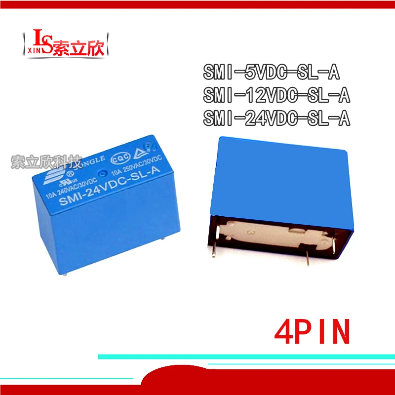 10 штук/лот 100% новый оригинальный реле SMI-5VDC-SL-A SMI-12VDC-SL-A SMI-24VDC-SL-A SMI 24VDC SL A 10A 250VAC/30VDC 4PIN 5V 12V 24V on.