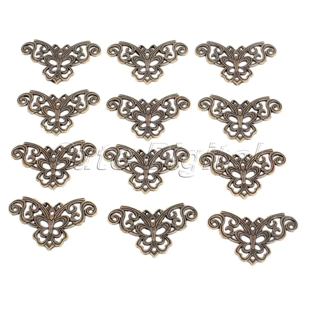 12 шт Металлические декоративные уголки кронштейн для мебель деревянный ящик