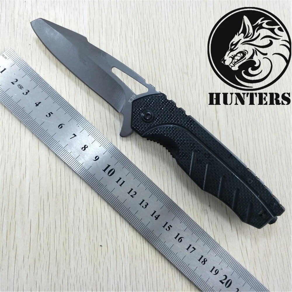 Тактический 56HRC высокая твердость 3CR13MOV лезвие G10 Ручка складные ножи Открытый