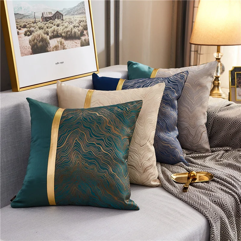 

Cushion Cover Nordic Style Luxury Home Decorative For Sofa Pillowcase Car Seat Pillowcase Royal Silk Throw Pillows Covers