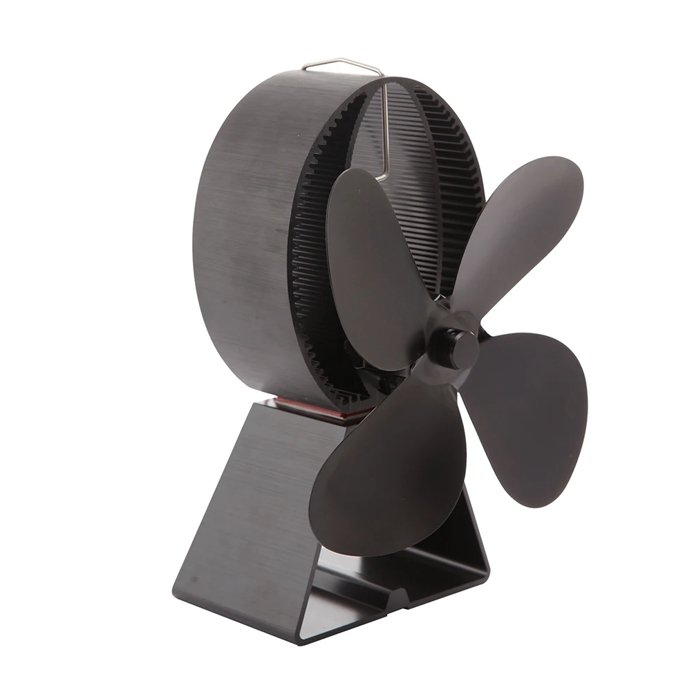 

Stove Fan 4 Blade Heat Powered Fan Efficient Fireplace Fan Friendly Warm Air Fan Fireplace for Wood Log Home Supplies