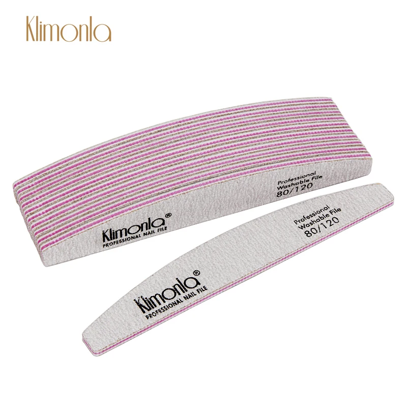 10 шт. пилка для ногтей lims a ongles Professional Lima Per Unghie 80/120 зернистость шлифования серая
