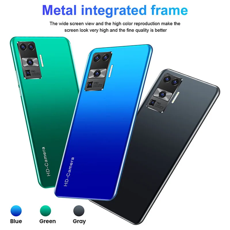 

New Global Version 6.6inch X60Pro SmartPhone 8 256GB 5000mAh Android 10.0 GPS Wifi 4G5G Cell Phone