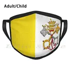 Шарф-маска для взрослых и детей, с изображением флага Ватикана, католической церкви