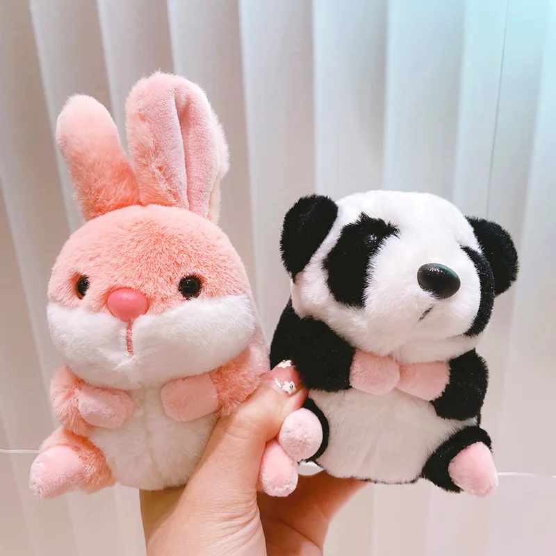 

Приятные для кожи хлопковые Мультяшные милые украшения маленькие животные панда Тигр плюшевая машина кукла рюкзак плюшевые брелки