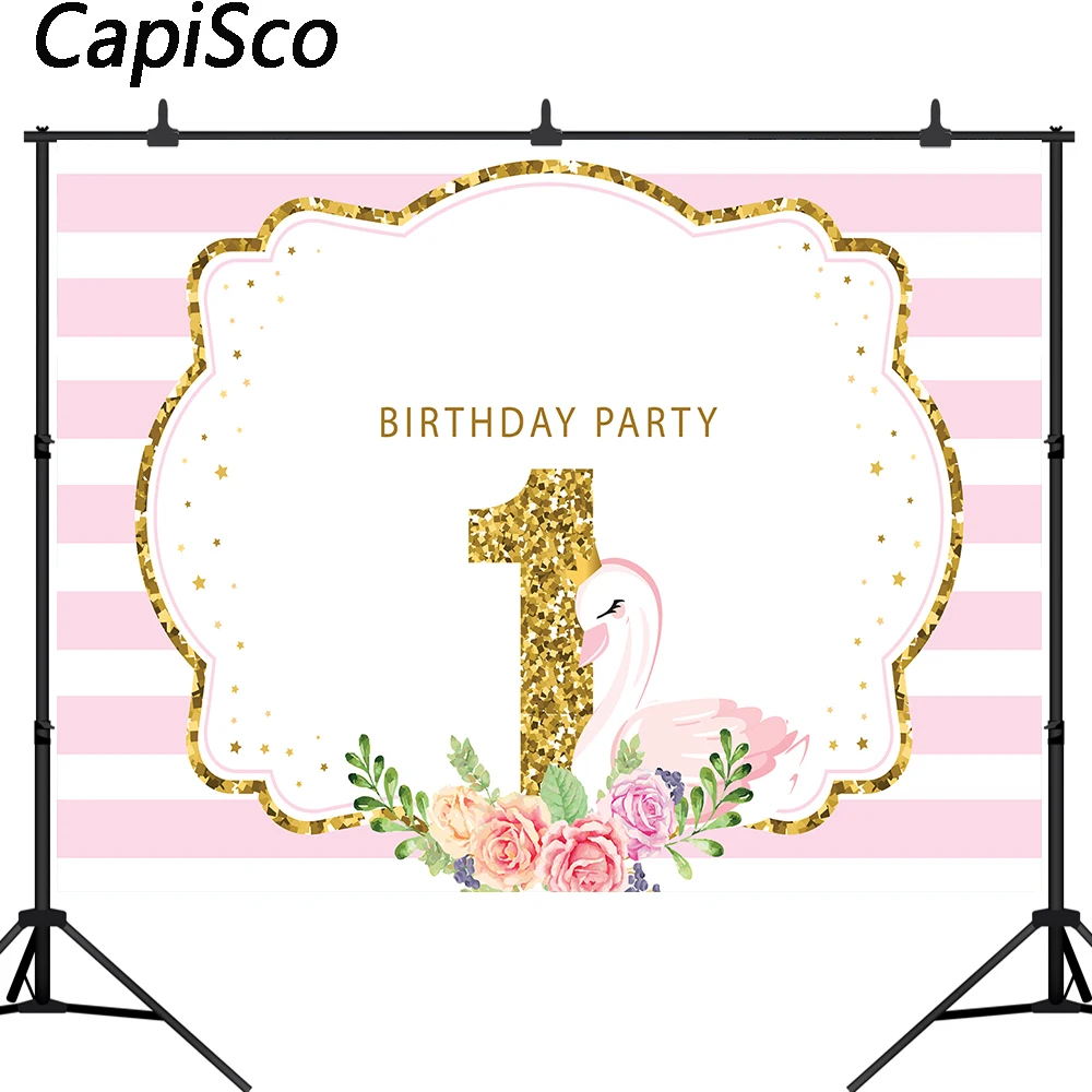 Capisco фон для первого дня рождения Фотофон украшение в виде лебедя вечерние