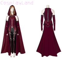 scarlet cosplay witch costume halloween costumes wanda superheroine maximoff battle outfit red women suit mask