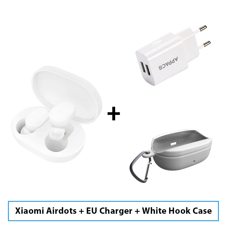 Add EUPlug WhiteHook Xiaomi Mijia Airdots TWS Беспроводные Bluetooth 5,0 наушники вкладыши Молодежная версия стерео бас с микрофоном свободные Наушники управление AI - Цвет: Add EUPlug WhiteHook