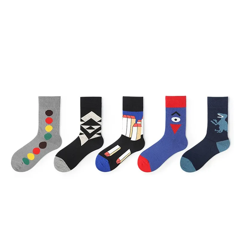 Осенние и зимние новые носки персонализированные модные мужские женские |