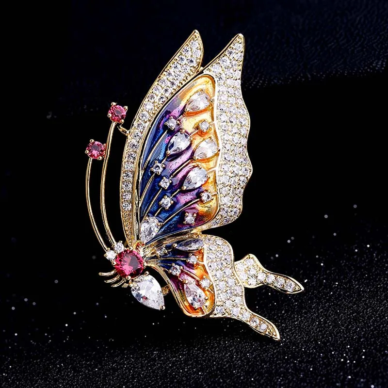 Модная Новая красивая брошь-бабочка для женщин аксессуары пальто высокое