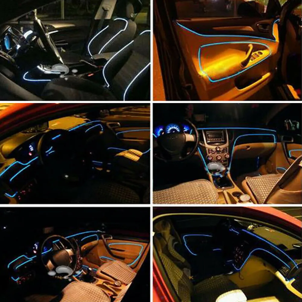 

Flexible Light Strip Interior RGB LED Light Neon 8M Atmosphere Car Control