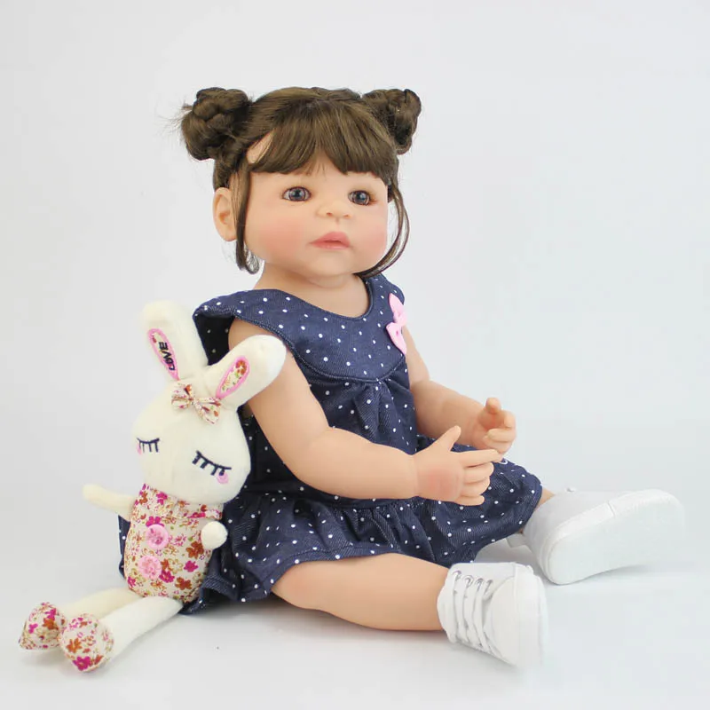 55 см полностью силиконовый виниловый корпус Reborn Girl Lifelike Baby Doll новорожденная принцесса Малыш игрушка Bonecas водонепроницаемый подарок на день рождения