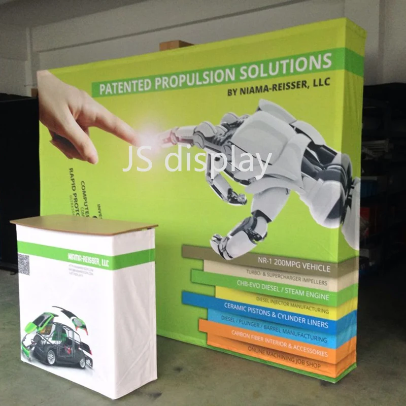 10 футов Натяжной тканевый всплывающий Стенд фон стенда выставки дисплей с